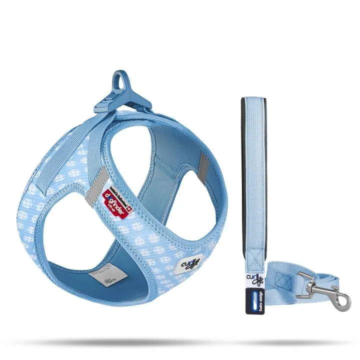 [51204] Harnais et laisse Curli Bleu 3XS